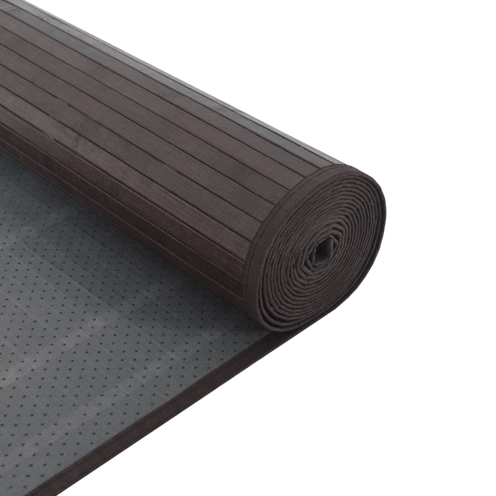 vidaXL Tapis rectangulaire marron foncé 60x500 cm bambou