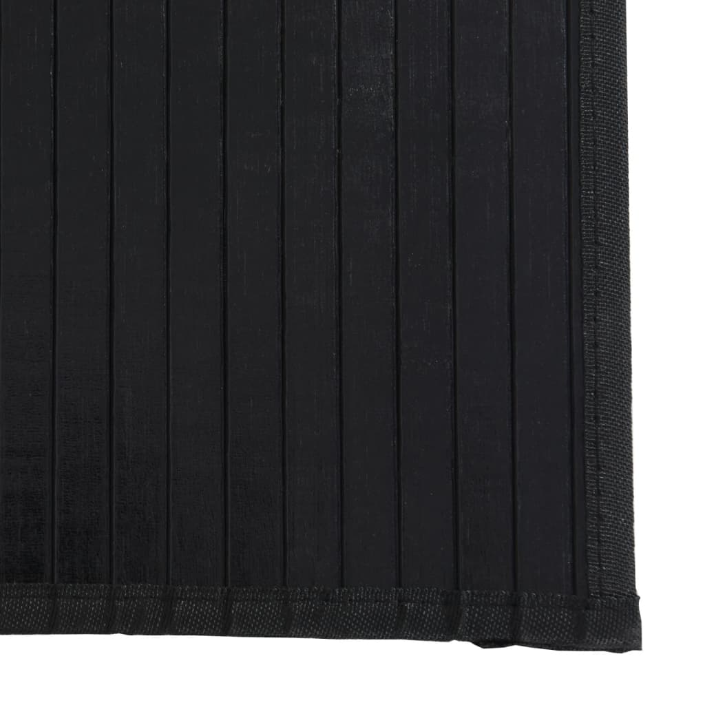 vidaXL Tapis rectangulaire noir 60x1000 cm bambou