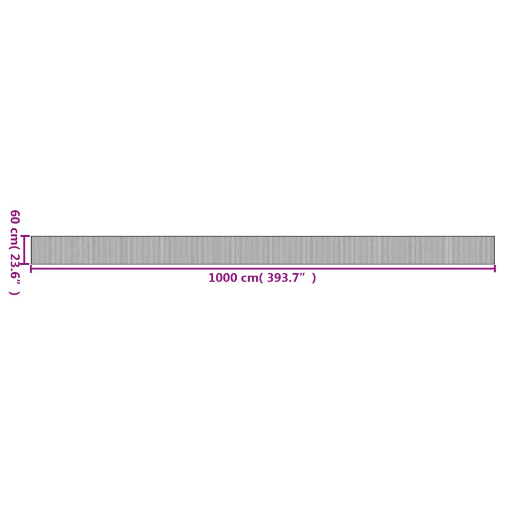 vidaXL Tapis rectangulaire naturel clair 60x1000 cm bambou