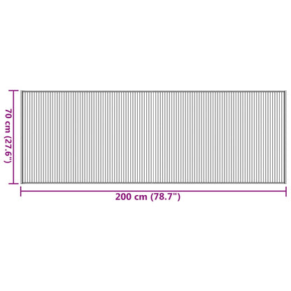 vidaXL Tapis rectangulaire marron 70x200 cm bambou
