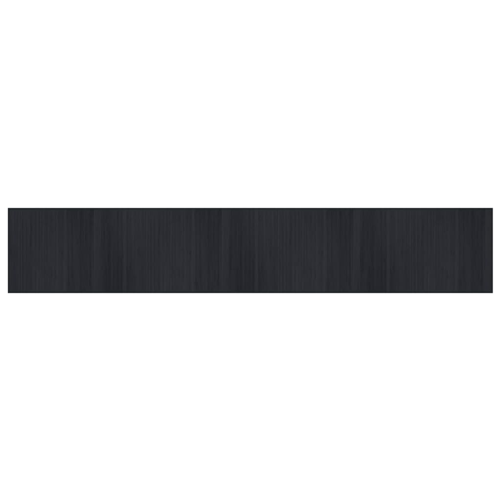 vidaXL Tapis rectangulaire noir 70x400 cm bambou