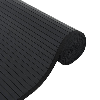 vidaXL Tapis rectangulaire noir 70x400 cm bambou