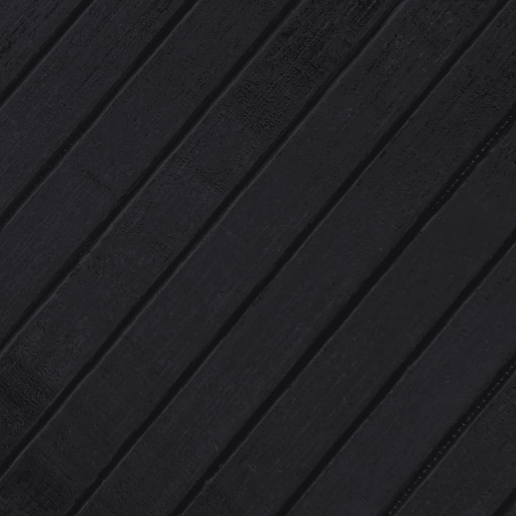 vidaXL Tapis rectangulaire noir 70x400 cm bambou