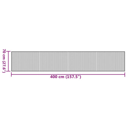 vidaXL Tapis rectangulaire gris 70x400 cm bambou