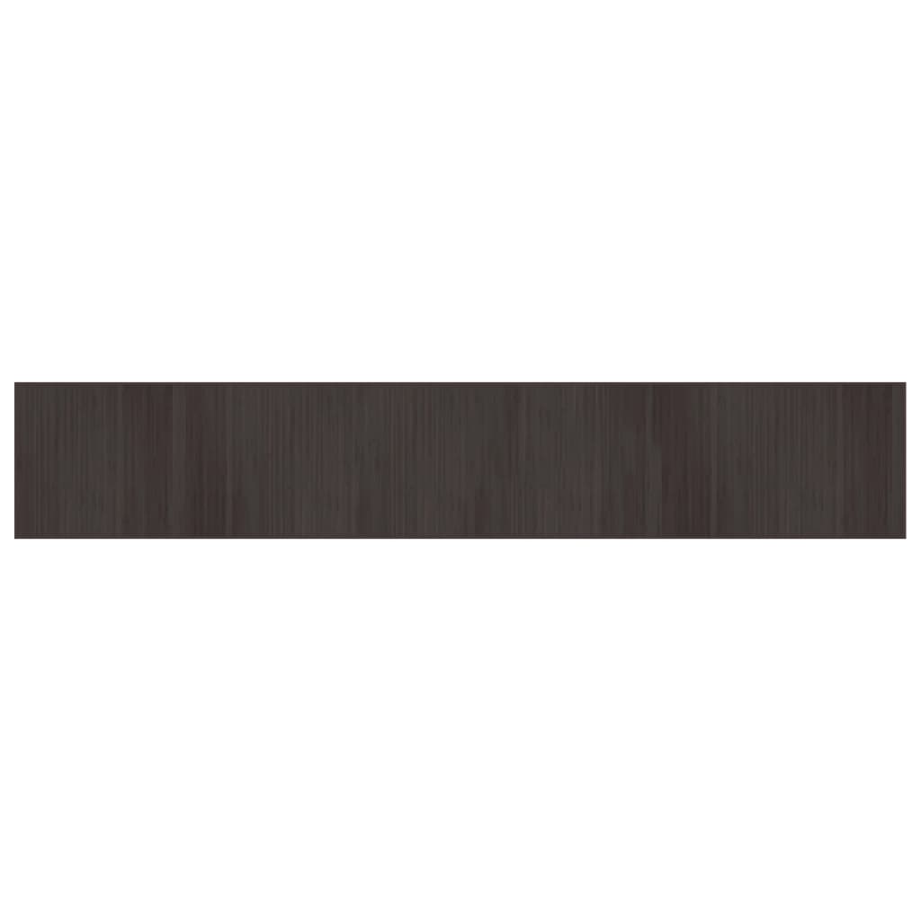 vidaXL Tapis rectangulaire marron foncé 70x400 cm bambou