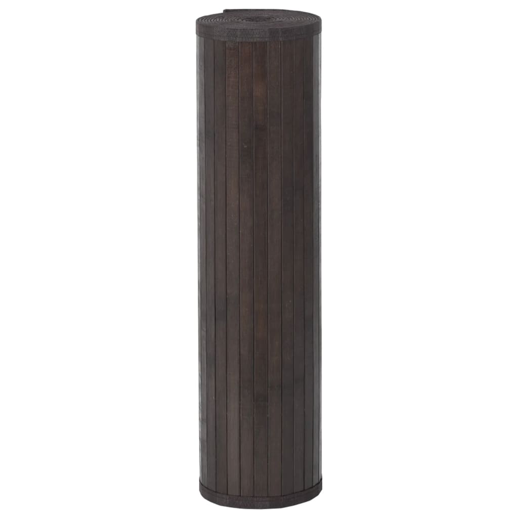 vidaXL Tapis rectangulaire marron foncé 70x400 cm bambou