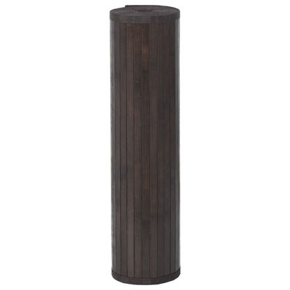 vidaXL Tapis rectangulaire marron foncé 70x400 cm bambou