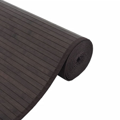 vidaXL Tapis rectangulaire marron foncé 70x400 cm bambou