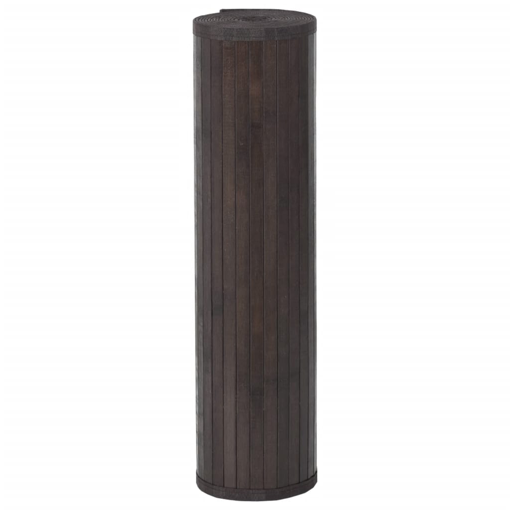 vidaXL Tapis rectangulaire marron foncé 70x500 cm bambou