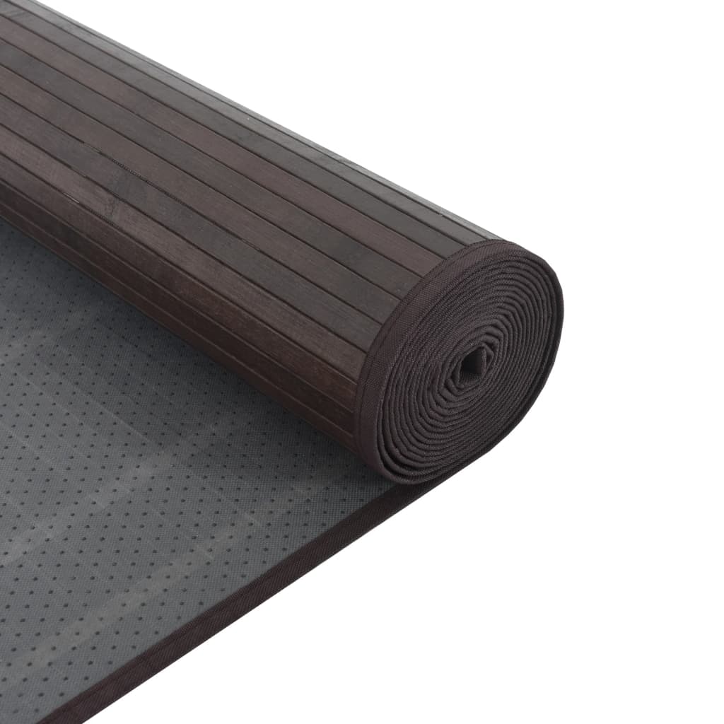 vidaXL Tapis rectangulaire marron foncé 70x1000 cm bambou