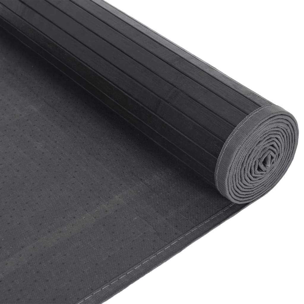 vidaXL Tapis rectangulaire gris 80x500 cm bambou