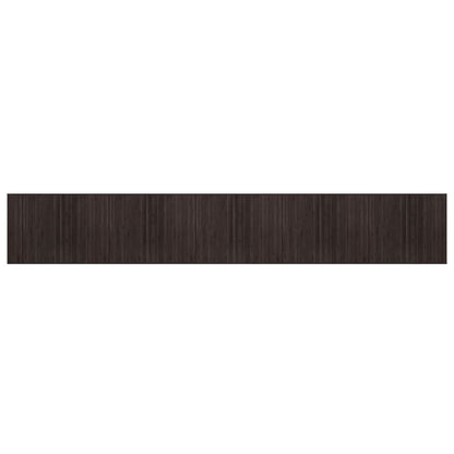 vidaXL Tapis rectangulaire marron foncé 80x500 cm bambou