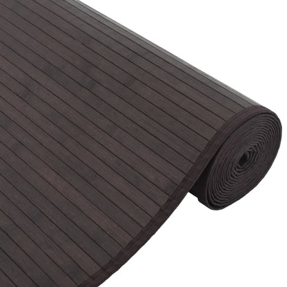 vidaXL Tapis rectangulaire marron foncé 80x500 cm bambou