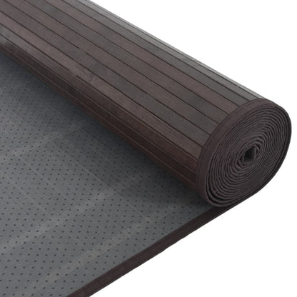 vidaXL Tapis rectangulaire marron foncé 80x500 cm bambou
