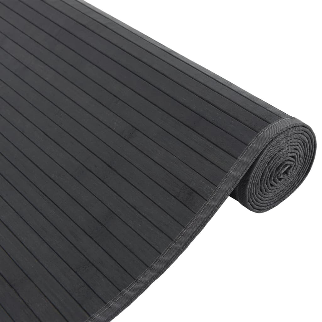 vidaXL Tapis rectangulaire gris 80x1000 cm bambou