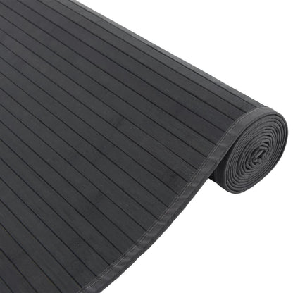 vidaXL Tapis rectangulaire gris 80x1000 cm bambou