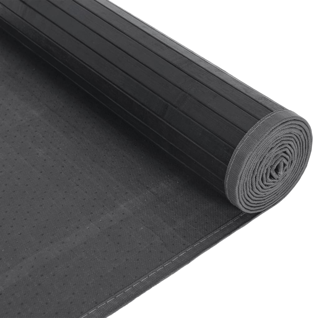 vidaXL Tapis rectangulaire gris 80x1000 cm bambou