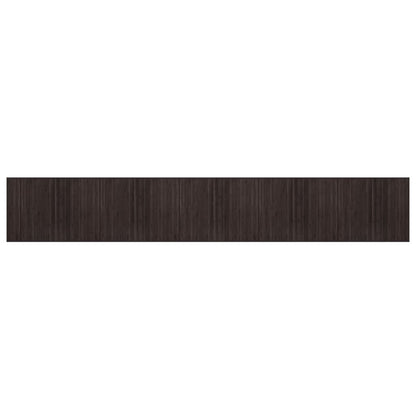 vidaXL Tapis rectangulaire marron foncé 80x1000 cm bambou