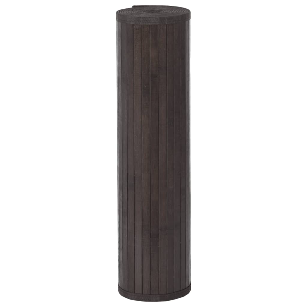 vidaXL Tapis rectangulaire marron foncé 80x1000 cm bambou