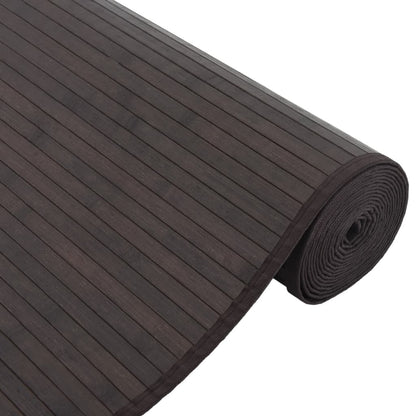 vidaXL Tapis rectangulaire marron foncé 80x1000 cm bambou