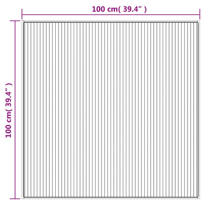 vidaXL Tapis carré gris 100x100 cm bambou
