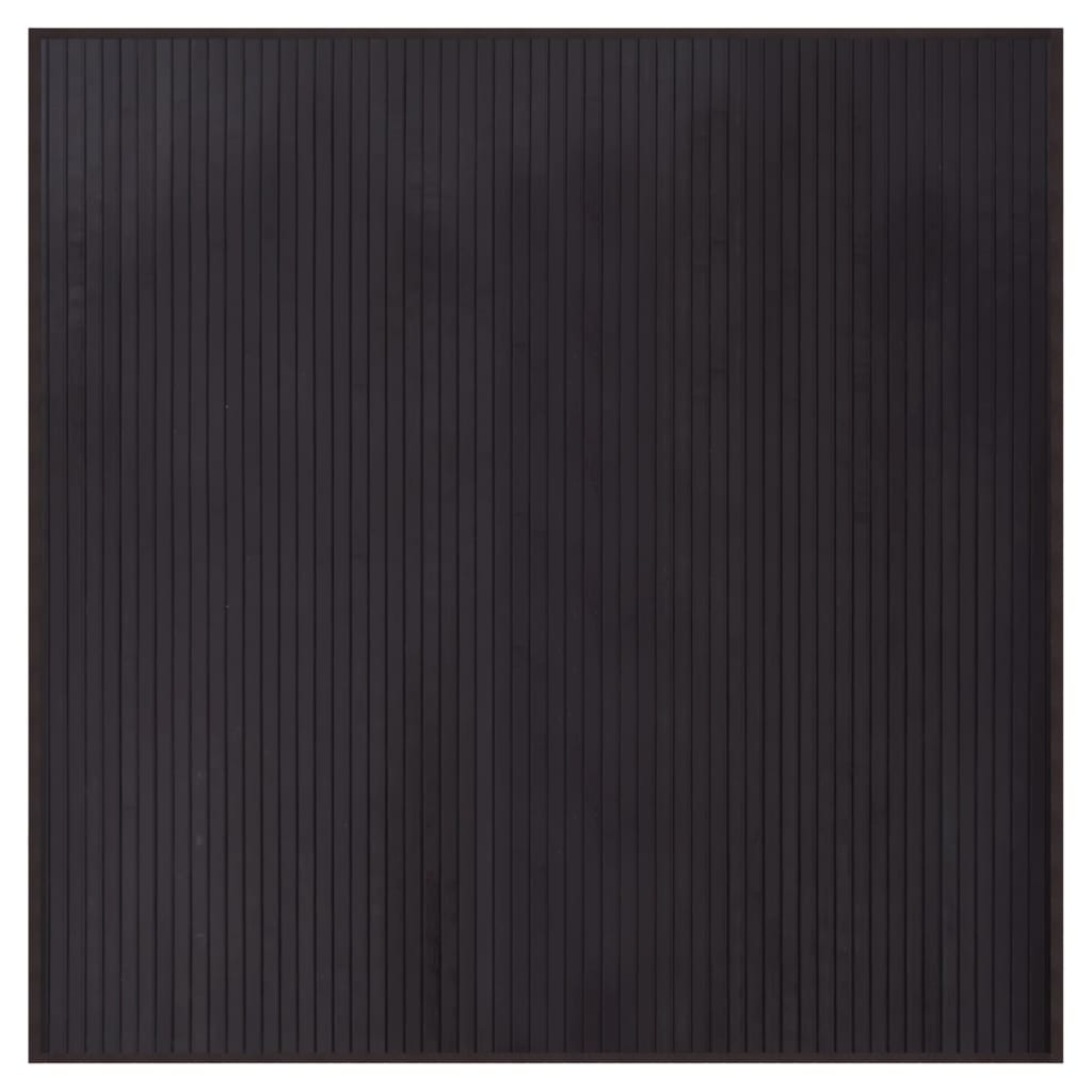 vidaXL Tapis carré marron foncé 100x100 cm bambou