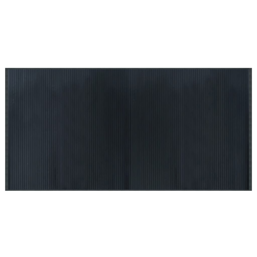 vidaXL Tapis rectangulaire gris 100x200 cm bambou