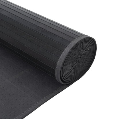 vidaXL Tapis rectangulaire gris 100x200 cm bambou