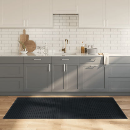 vidaXL Tapis rectangulaire gris 100x200 cm bambou