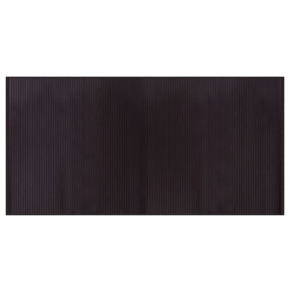 vidaXL Tapis rectangulaire marron foncé 100x200 cm bambou