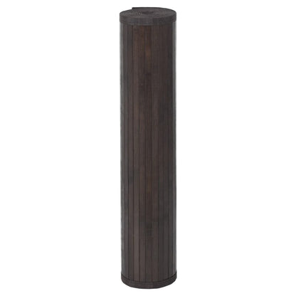 vidaXL Tapis rectangulaire marron foncé 100x200 cm bambou