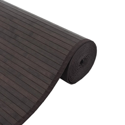 vidaXL Tapis rectangulaire marron foncé 100x200 cm bambou