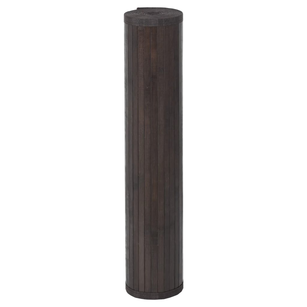 vidaXL Tapis rectangulaire marron foncé 100x300 cm bambou