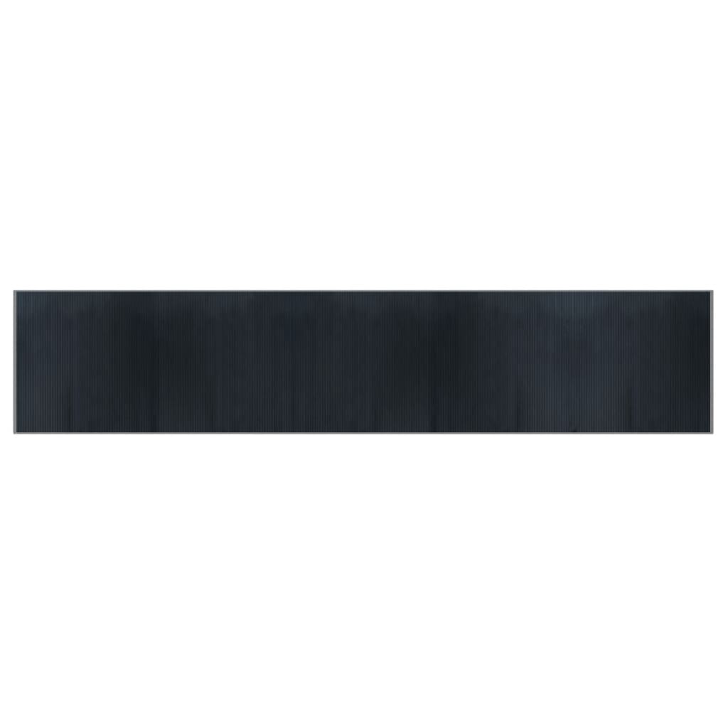 vidaXL Tapis rectangulaire gris 100x500 cm bambou