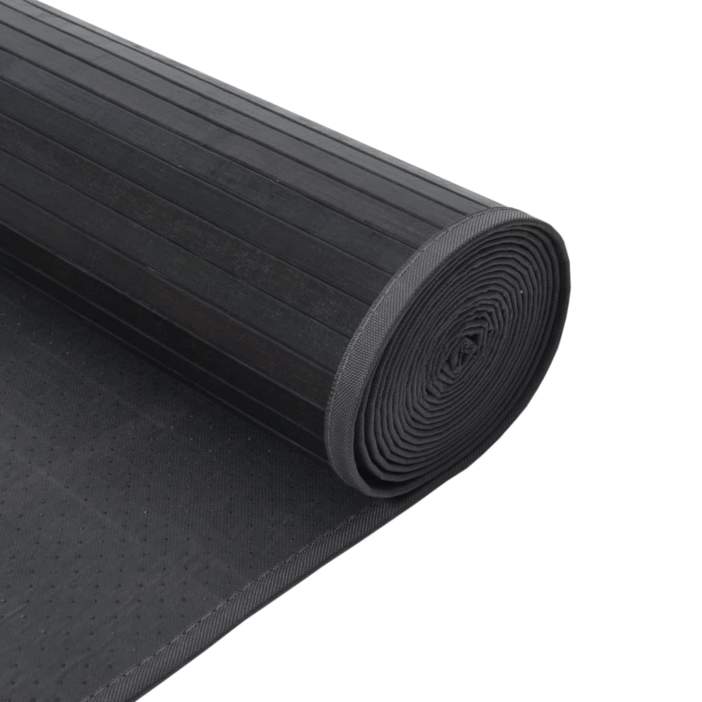 vidaXL Tapis rectangulaire gris 100x500 cm bambou