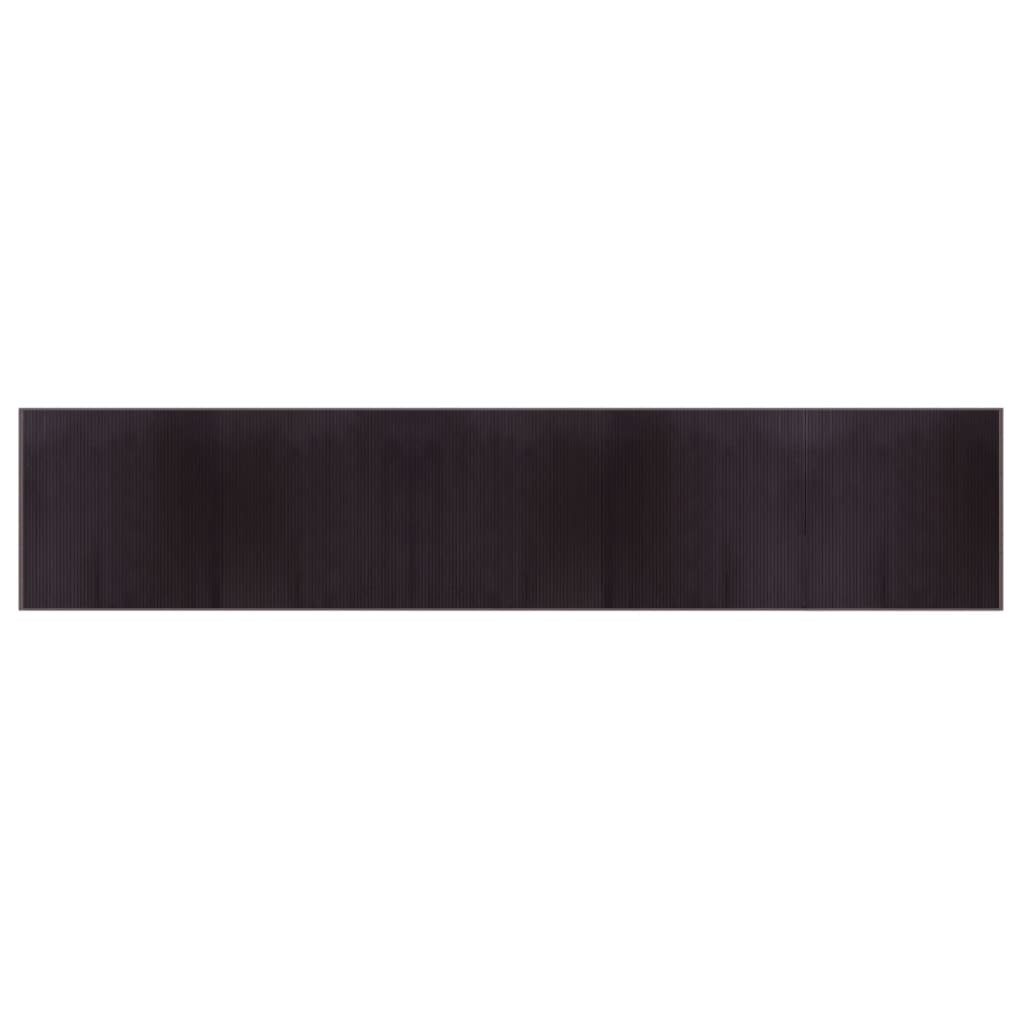 vidaXL Tapis rectangulaire marron foncé 100x500 cm bambou