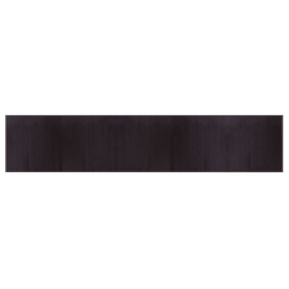 vidaXL Tapis rectangulaire marron foncé 100x500 cm bambou