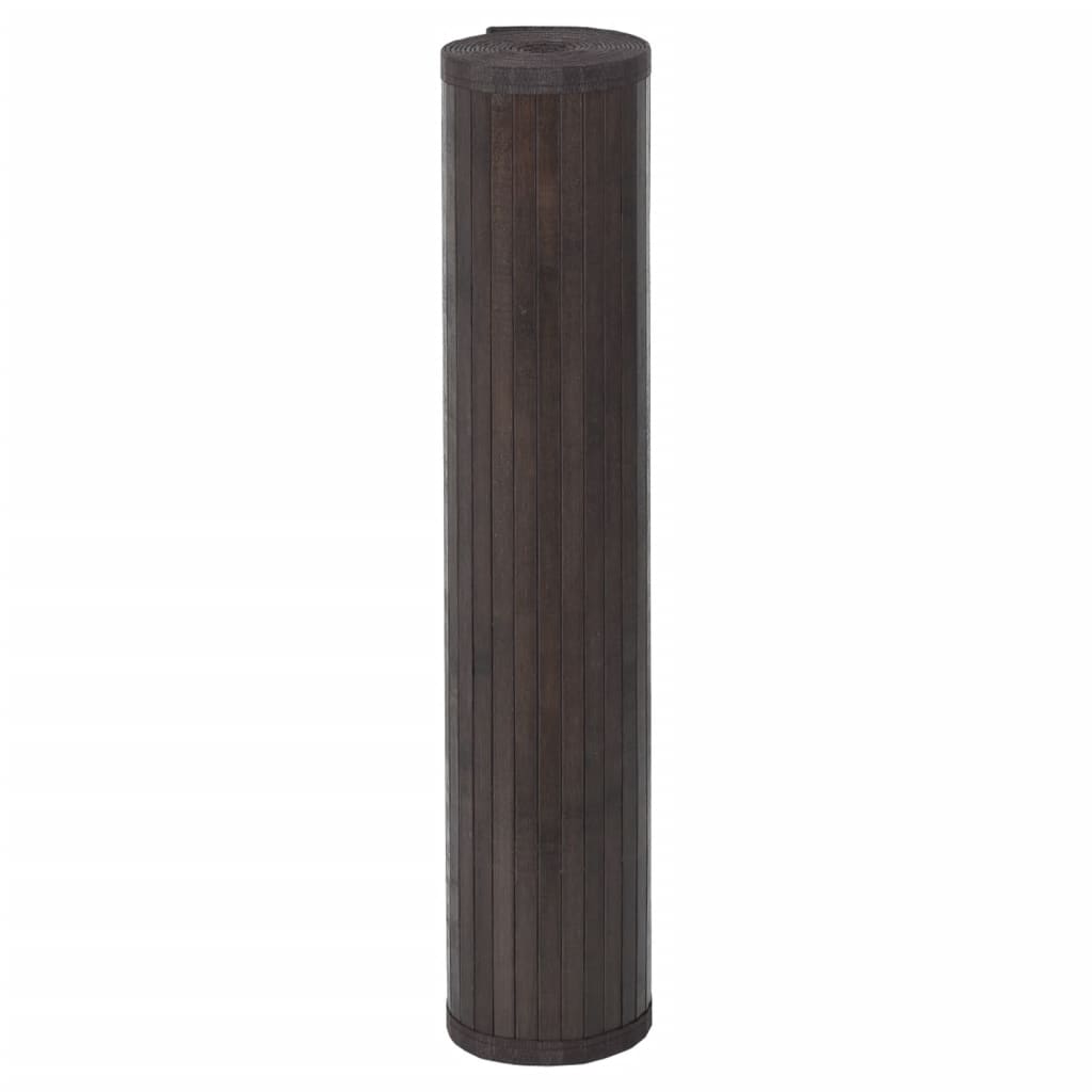 vidaXL Tapis rectangulaire marron foncé 100x500 cm bambou
