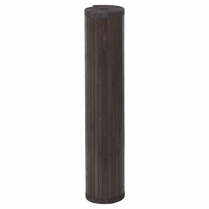vidaXL Tapis rectangulaire marron foncé 100x500 cm bambou
