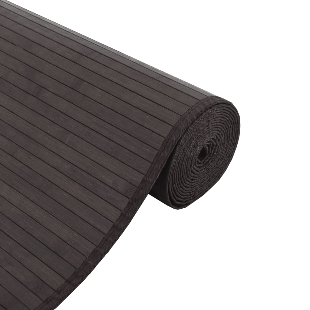 vidaXL Tapis rectangulaire marron foncé 100x500 cm bambou