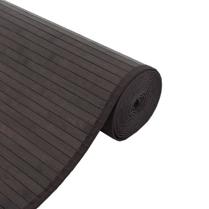 vidaXL Tapis rectangulaire marron foncé 100x1000 cm bambou