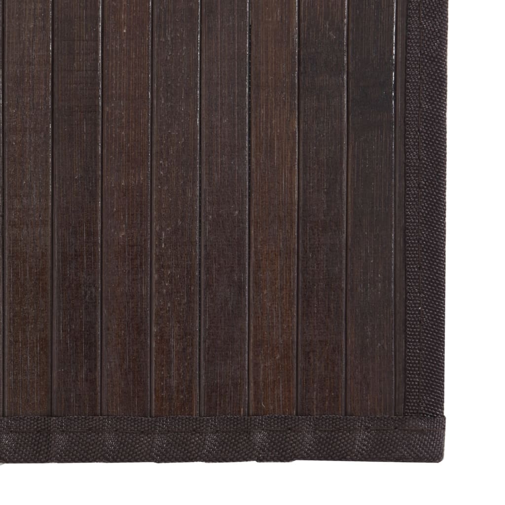 vidaXL Tapis rectangulaire marron foncé 100x1000 cm bambou