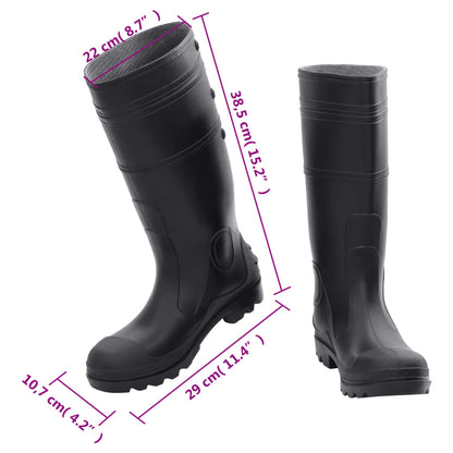 vidaXL Bottes de pluie noir taille 42 PVC