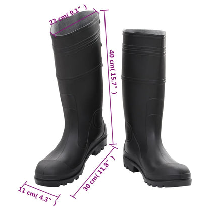 vidaXL Bottes de pluie noir taille 44 PVC