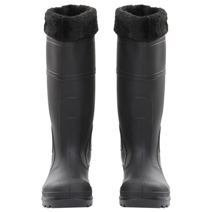 vidaXL Bottes de pluie avec chaussettes amovibles noir taille 38 PVC