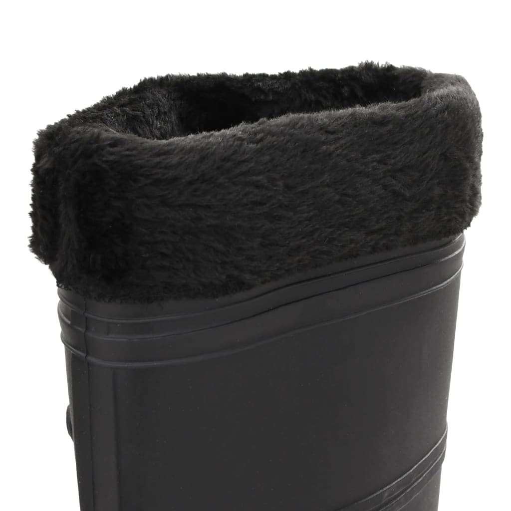 vidaXL Bottes de pluie avec chaussettes amovibles noir taille 39 PVC