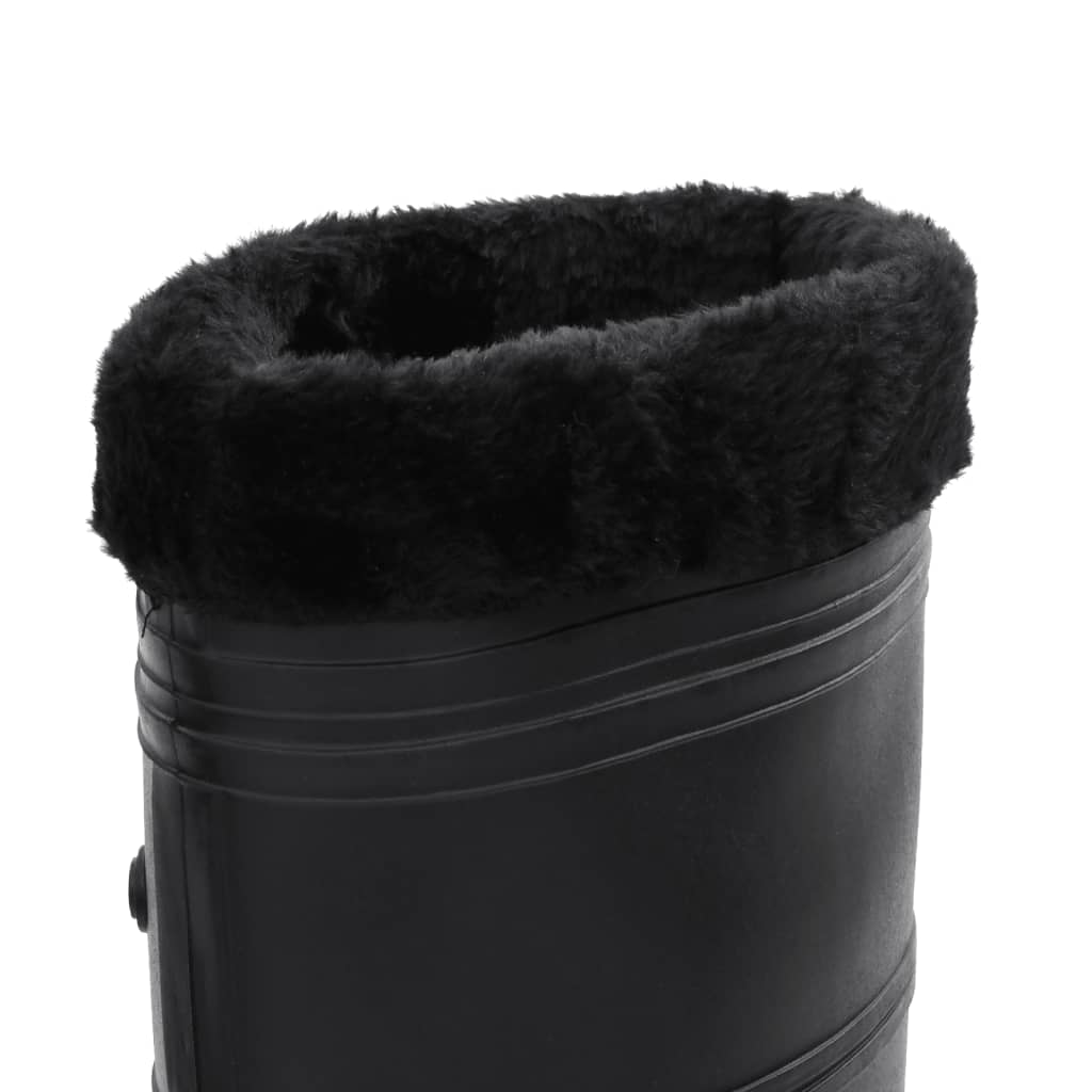 vidaXL Bottes de pluie avec chaussettes amovibles noir taille 41 PVC