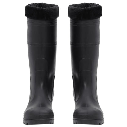 vidaXL Bottes de pluie avec chaussettes amovibles noir taille 43 PVC