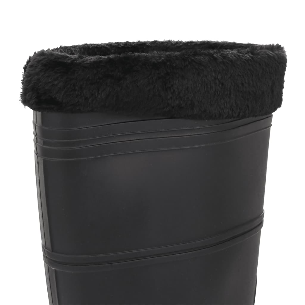 vidaXL Bottes de pluie avec chaussettes amovibles noir taille 44 PVC