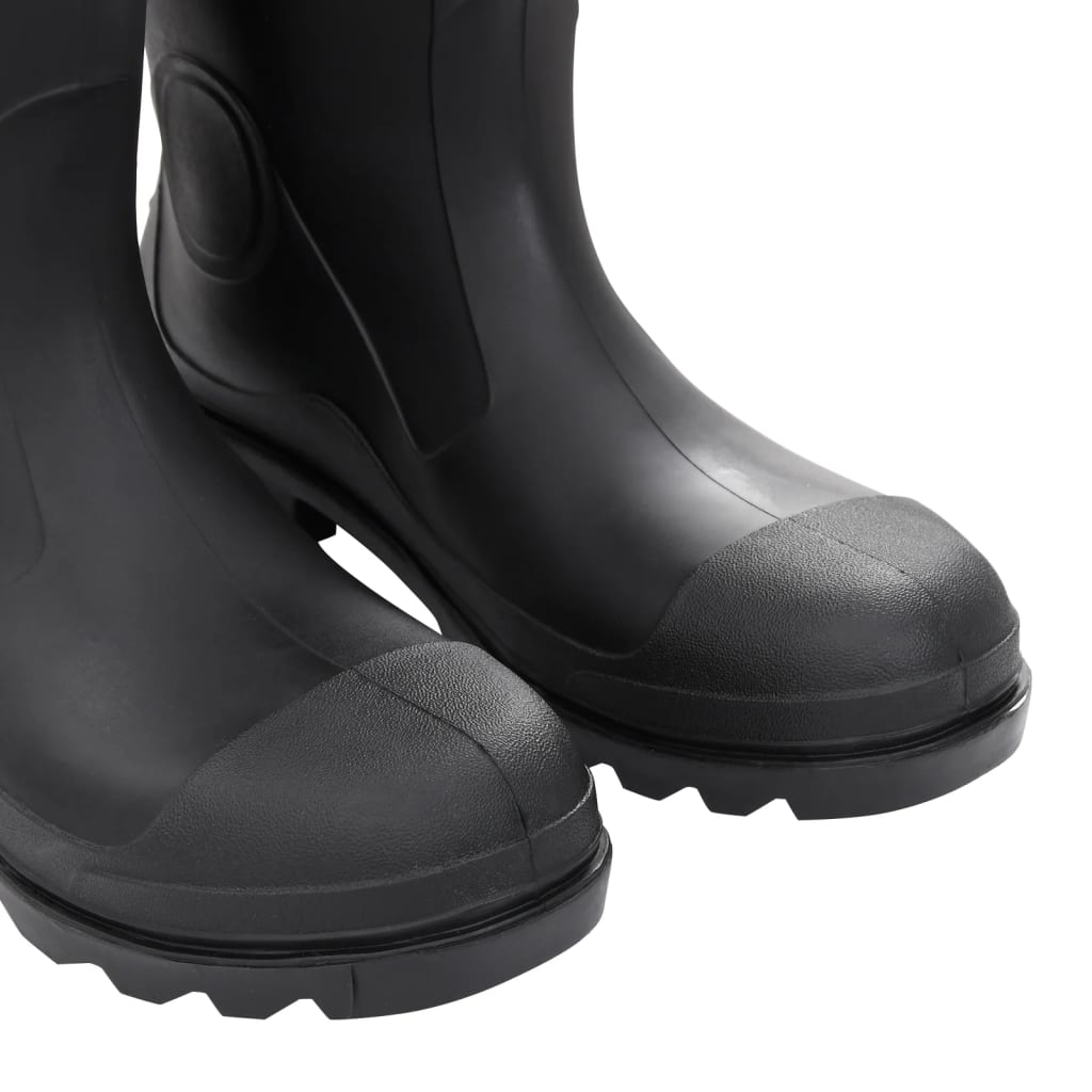 vidaXL Bottes de pluie avec chaussettes amovibles noir taille 44 PVC